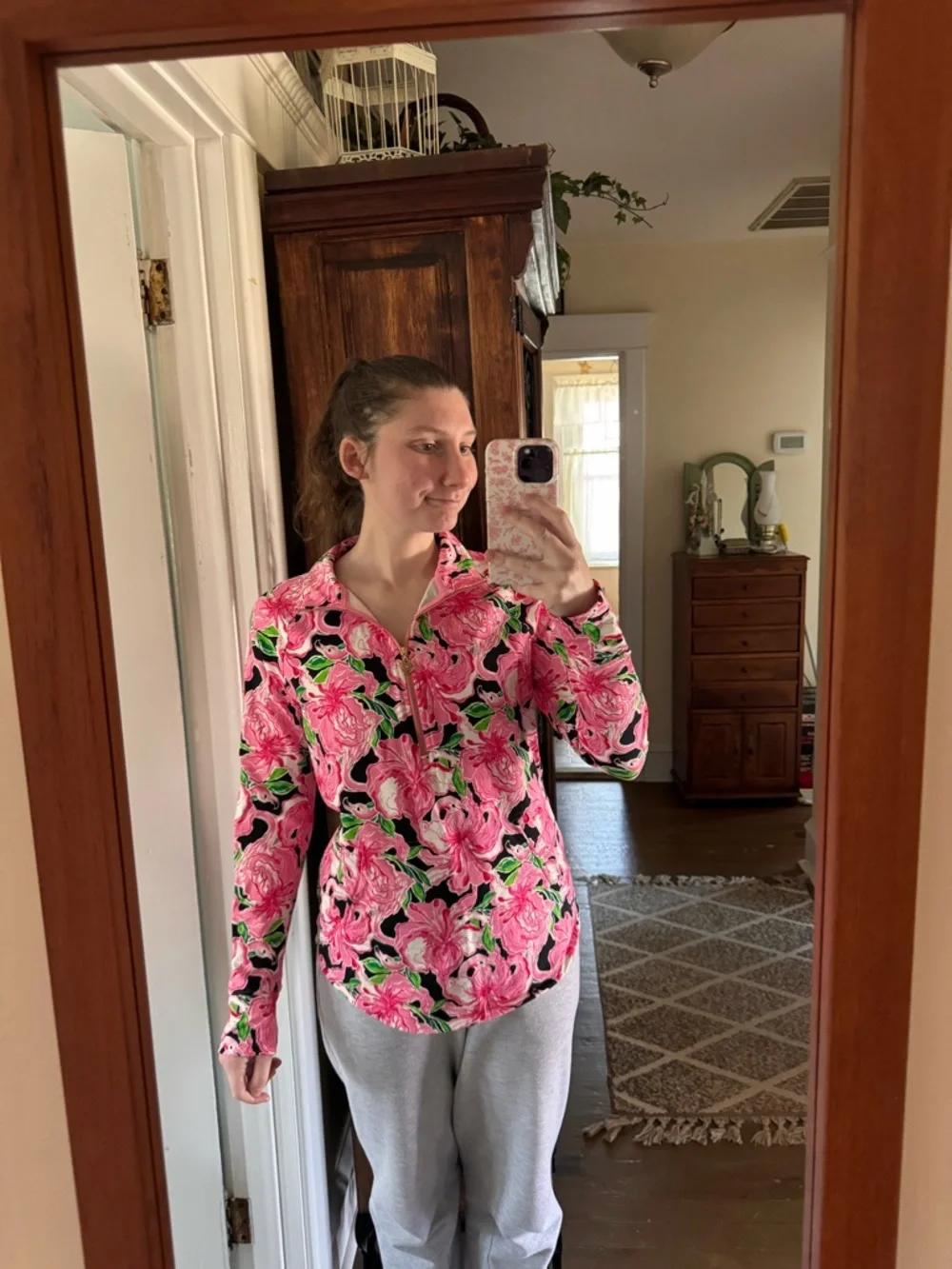 Lilly Pulitzer UPF 50+ Skipper Popover - Onyx Party All The Time Luxletic - Picture 1 of 9